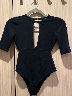 Urban Outfitters Black Kids One-Piece Bodysuit with Front Keyhole